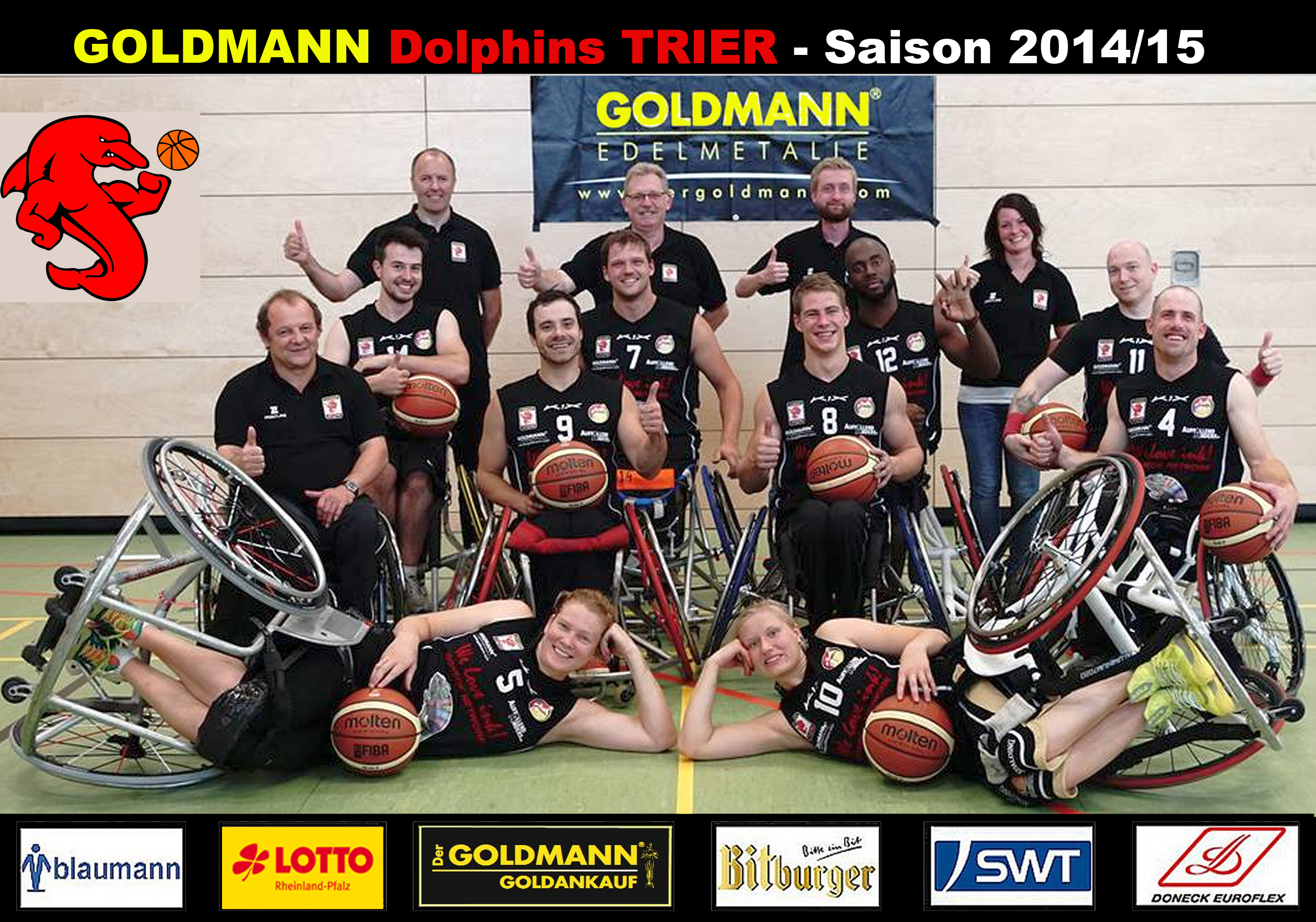 14-15-1.BB-Goldmann-Dolphins-Trier-Teamfoto1